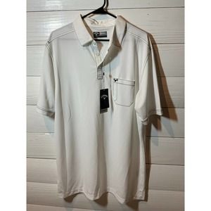 Callaway opti-dry white golf shirt NWT Men’s XL